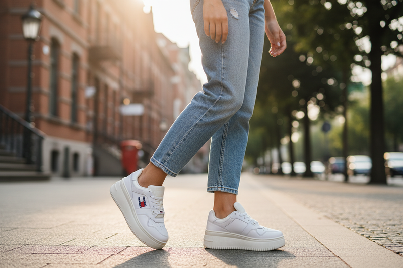 Tommy Hilfiger Bianco Leather Women Sneaker