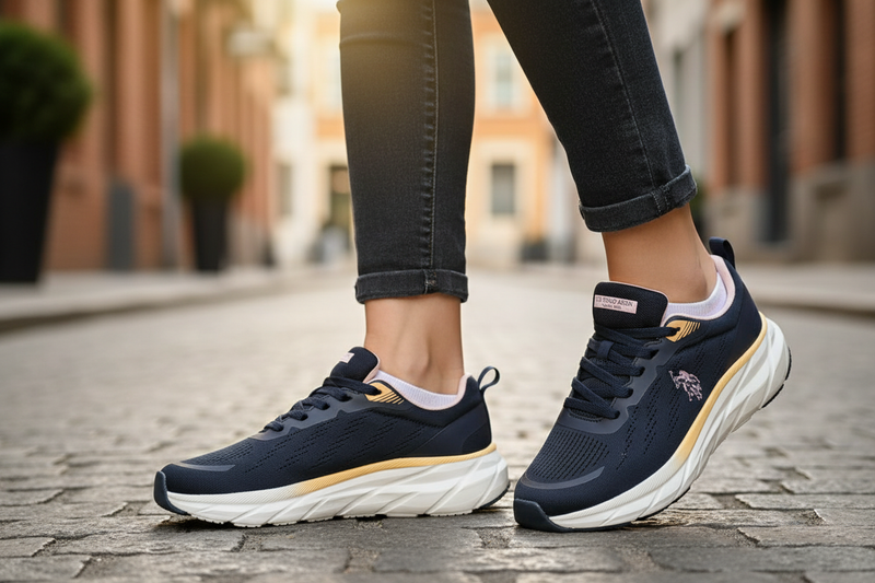 U.S. POLO ASSN. Blue Fabric Women's Sneaker