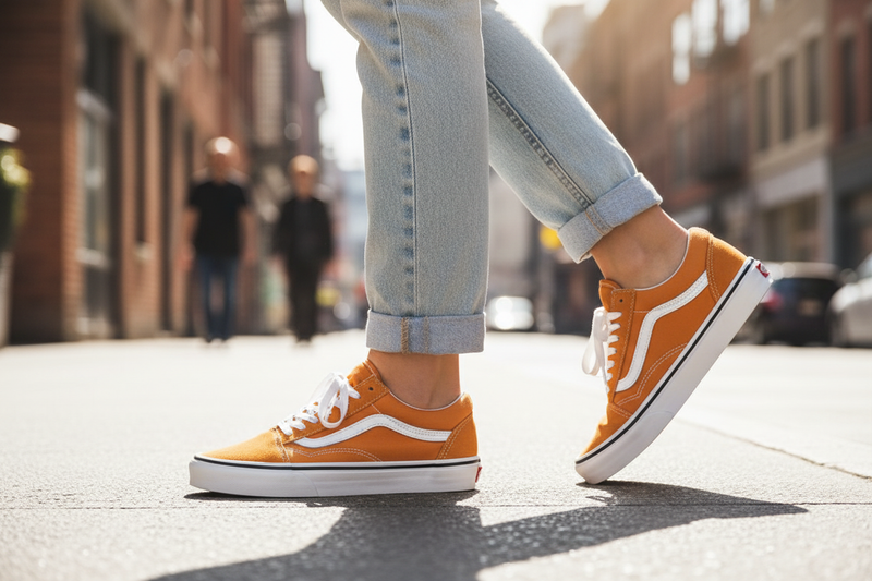 Vans Arancione Polyester Women Sneaker